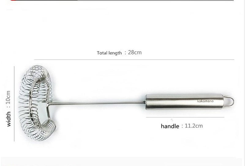 kakamono Egg Whisk Egg Beater Stainless Surround helixSpring Coil Egg Frother, Milk and Egg- Kitchen Utensils for Blending,Magic Hand Held Sauce Stirrer Frother 10"â€¦ - Image 2
